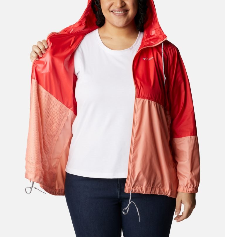 Jacheta Columbia Flash Forward Windbreaker Dama Rosii Corai | Plus Size LW8A1QSM7